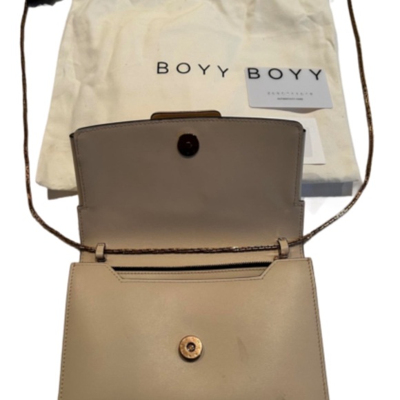 BOYY Cream Color Leather Cross Body Bag - Picture 3 of 16